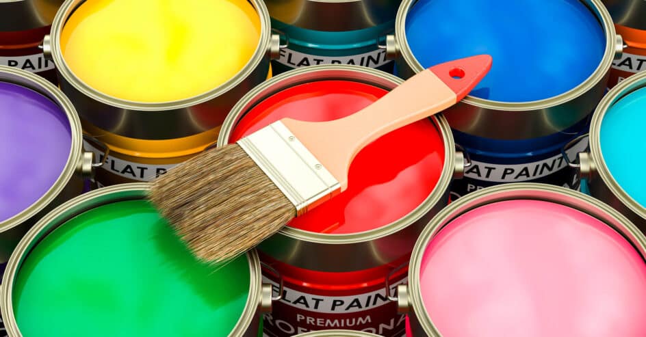 Paint Cans and Brush